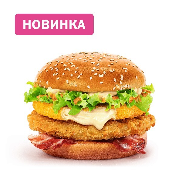 Монблан Бургер с курицей во «Вкусно и точка»